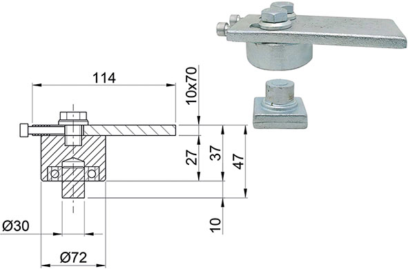 CARDINE SUPERIORE RIBASSATO IBFM ART.848B         