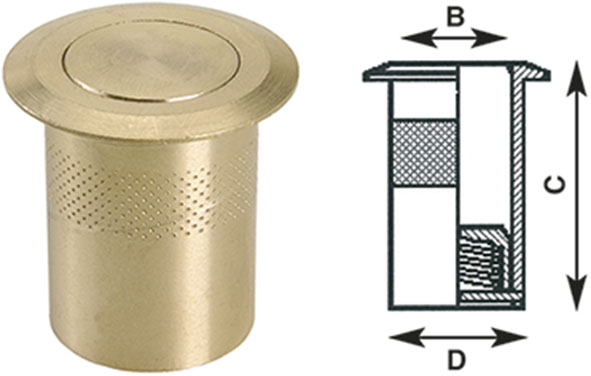 POZZETTI OTTONE CON MOLLA PER CATENACCI           