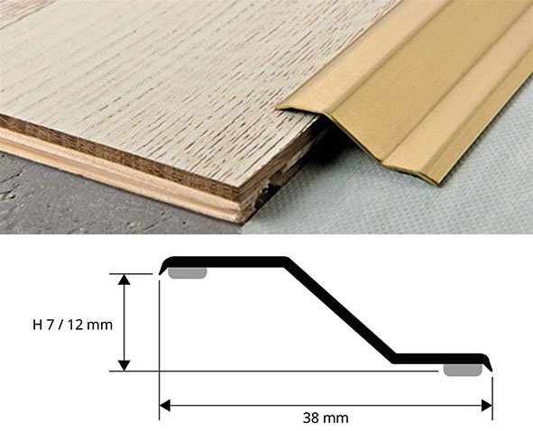 PROFILO GRADINO OTT.LUC. ADESIVO PROFLOOR 7121/AS 