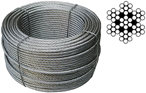 FUNE PER TAPPARELLE ACCIAIO ZINCATO 49 FILI MT.100