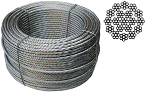 FUNE ACCIAIO ZINCATO TIPO ERCOLE 133 FILI MT.50   