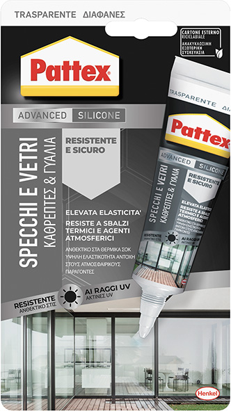 SILICONE NEUTRO PATTEX SPECCHI E VETRI ML.50      