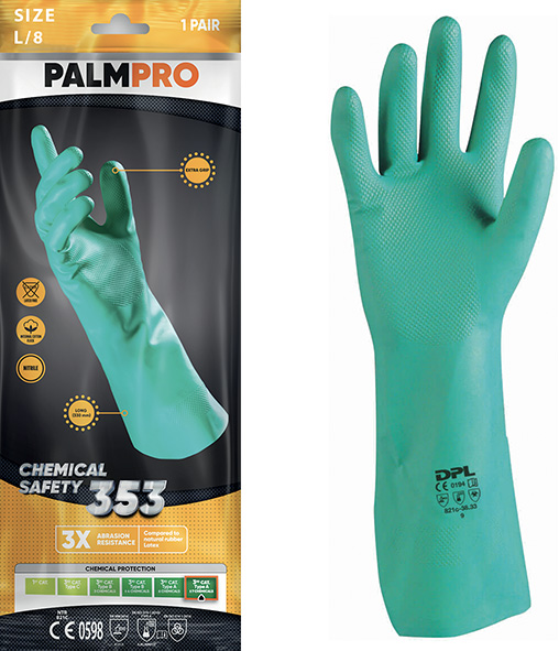 GUANTI NITRILE ICO VERDE NTR PALMPRO 353          