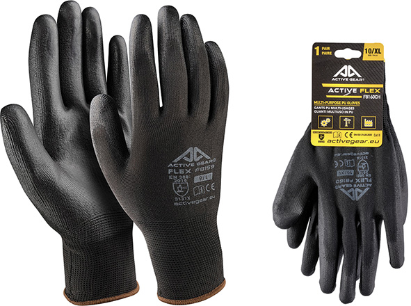 GUANTI ACTIVE GEAR MOD.FLEX PU BLACK              