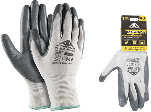 GUANTI ACTIVE GEAR MOD.FLEX NITRILE GREY          