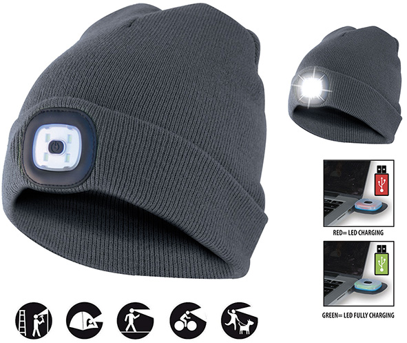 CAPPELLO VELAMP LUCE FRONTALE LED RICARICABILE    