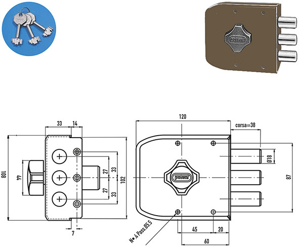 SERRATURE POTENT APPLICARE 300                    