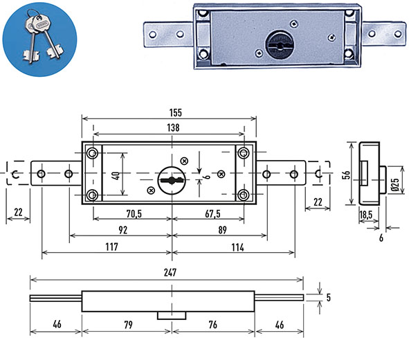 SERRATURE POTENT SERRANDE DOPPIA MAPPA 1600       