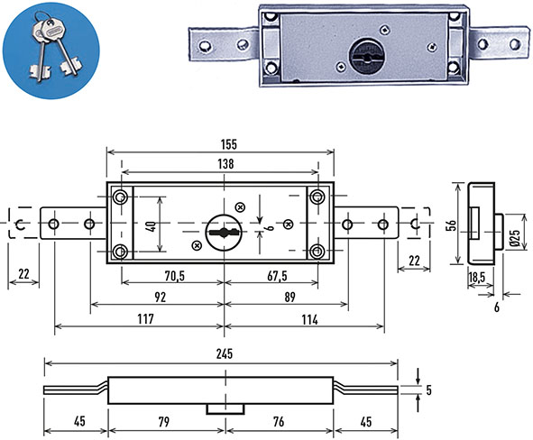 SERRATURE POTENT SERRANDE DOPPIA MAPPA 1600Z      