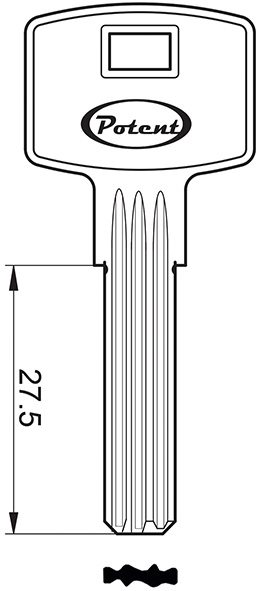 CHIAVI PUNZONATE POTENT 2950PC.15.K               