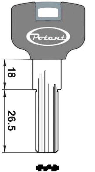 CHIAVI PUNZONATE POTENT 4000.K.G GRIGIO           