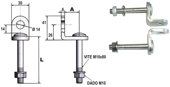 OCCHIOLI PORTA LUCCHETTI POTENT FISSI             