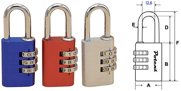 LUCCHETTI COMBINAZIONE POTENT 9330                