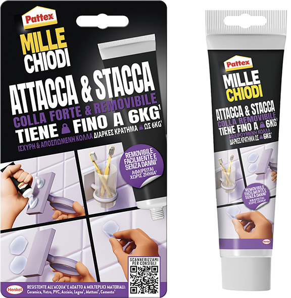 COLLA PATTEX MILLECHIODI ATTACCA & STACCA         