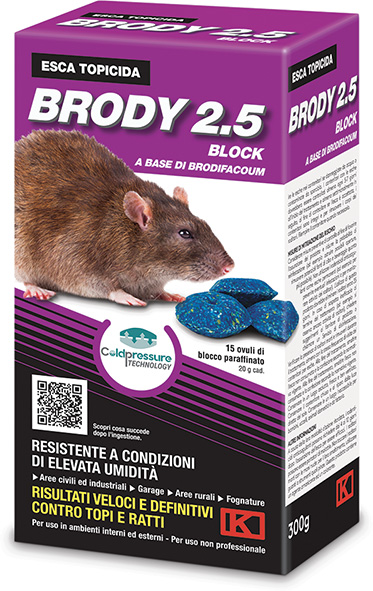 TOPICIDA BRODY 2.5 BLOCK BLOCCHI PARAFFINATI      