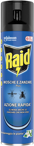 INSETTICIDA RAID MOSCHE E ZANZARE PLUS            