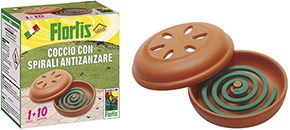 SPIRALI ANTIZANZARE FLORTIS KIT PZ.10 + COCCIO    