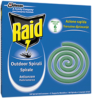 SPIRALI ANTIZANZARE RAID CONF. PZ.10              