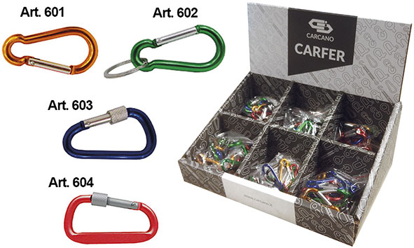 ESPOSITORE MOSCHETTONI ALLUMINIO COLORATI PZ.240  