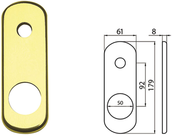 PLACCHE GHIDINI FORO MANIGLIA + PROTEZIONE CIL.   