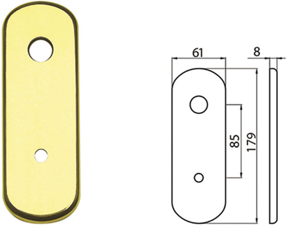 PLACCHE GHIDINI FORO MANIGLIA + POMOLO            