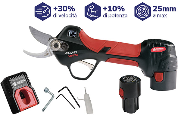 FORBICI POTATURA 2 BAT. BLUE BIRD PS23-25 FASTER  