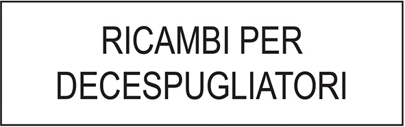 RICAMBI PER DECESPUGLIATORI                       