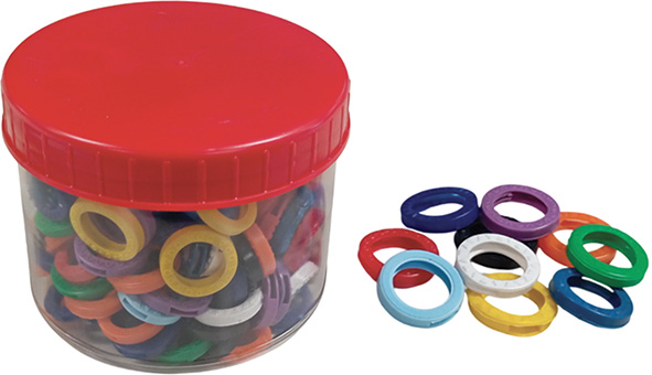 COPRICHIAVI AD ANELLO COLORI ASSORTITI            