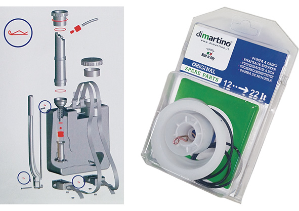 POMPE A ZAINO SERIE RICAMBI 12-22 LT              