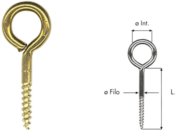 OCCHIOLI A VITE ART.100-E OTTONE                  