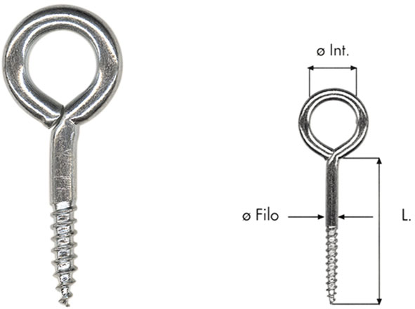 OCCHIOLI A VITE ART.100-I INOX                    