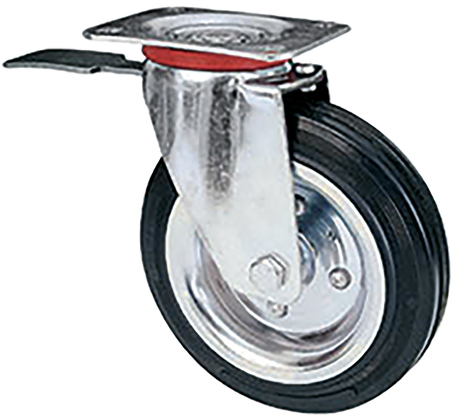 RUOTE AVO GOMMA P.GIREVOLE ART.80BIS C/FRENO      