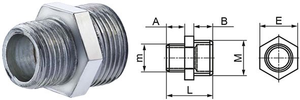 RACCORDI FILETTATI ACCIAIO ZINCATO M-M 245        
