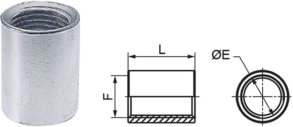 RACCORDI FILETTATI ACCIAIO ZINCATO F-F 268        