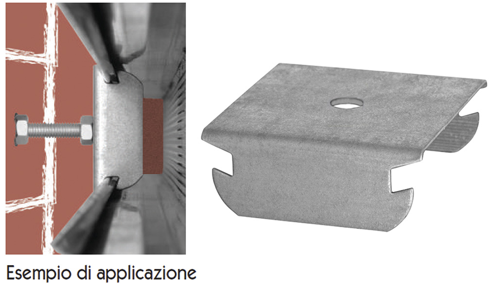 AGGANCI ABC BORDO ARROTONDATO FORO PASSANTE D.6   