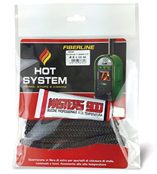 KIT CORDA FIBRA VETRO + SILICONE ALTE TEMPERATURE 