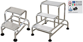 SGABELLO ALLUMINIO SALDATO FACAL MOD.RIGOLO-PLANO 