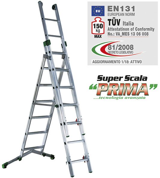 SCALA ALLUMINIO FACAL A SFILO SUPER PRIMA         