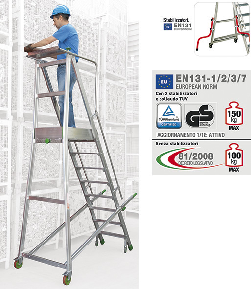 SCALA ALLUMINIO FACAL A CASTELLO CASTIGLIA        