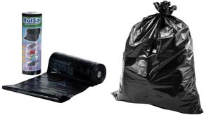 SACCHI SPAZZATURA NERI ANTIGOCCIA ROTOLO PZ.20    