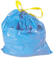 SACCHI SPAZZATURA C/MANIGLIE ROT. PZ.15 AZZURRI   