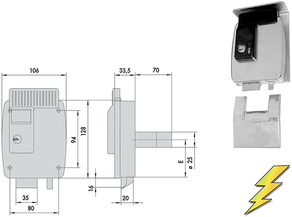 ELETTROSERRATURE CISA APPL. X BASCULANTI 11823.N7 