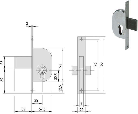 SERRATURE CISA INFILARE ART.42122.30              