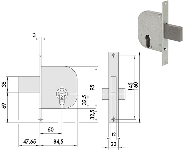 SERRATURE CISA INFILARE ART.42012.50              