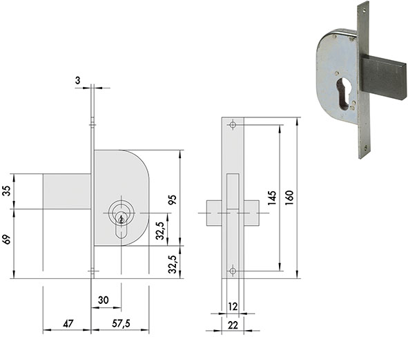 SERRATURE CISA INFILARE ART.42112.30              