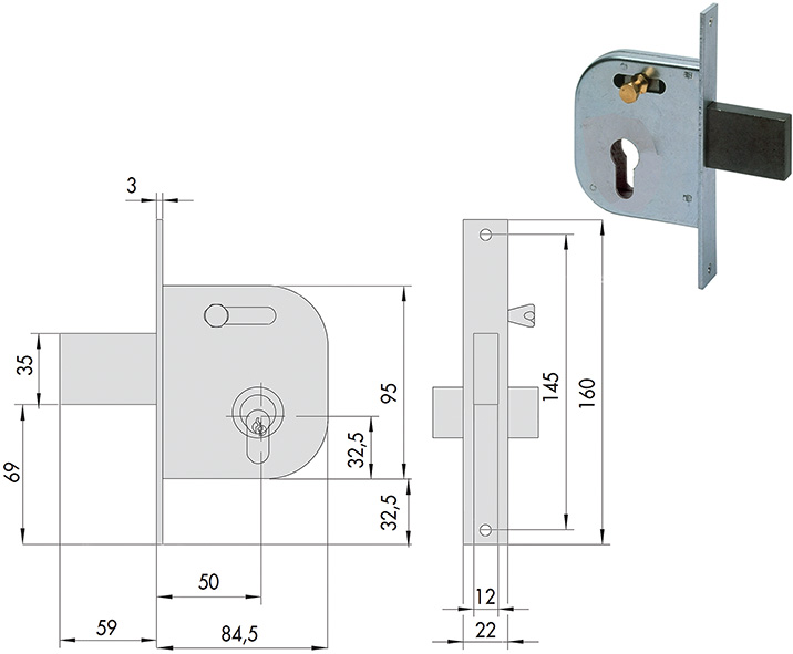 SERRATURE CISA INFILARE ART.42032.50              