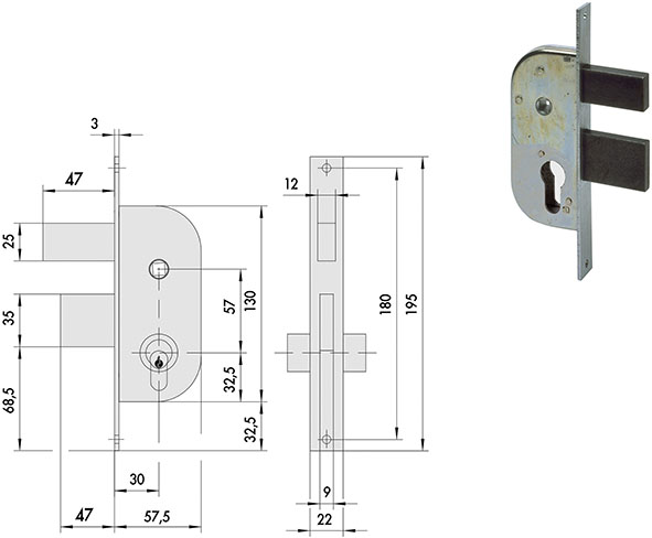 SERRATURE CISA INFILARE ART.42412.30              