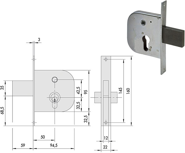 SERRATURE CISA INFILARE ART.42312.50              