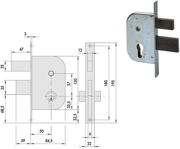 SERRATURE CISA INFILARE ART.42512.50              