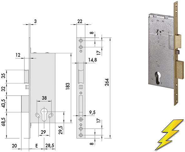 ELETTROSERRATURE CISA INFILARE ART.12011          